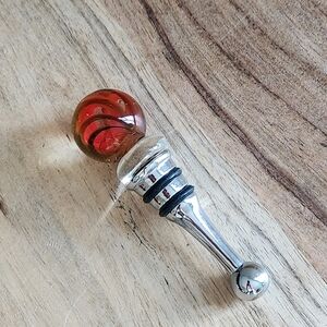 Marble Glass Ball Wine Bottle Stopper